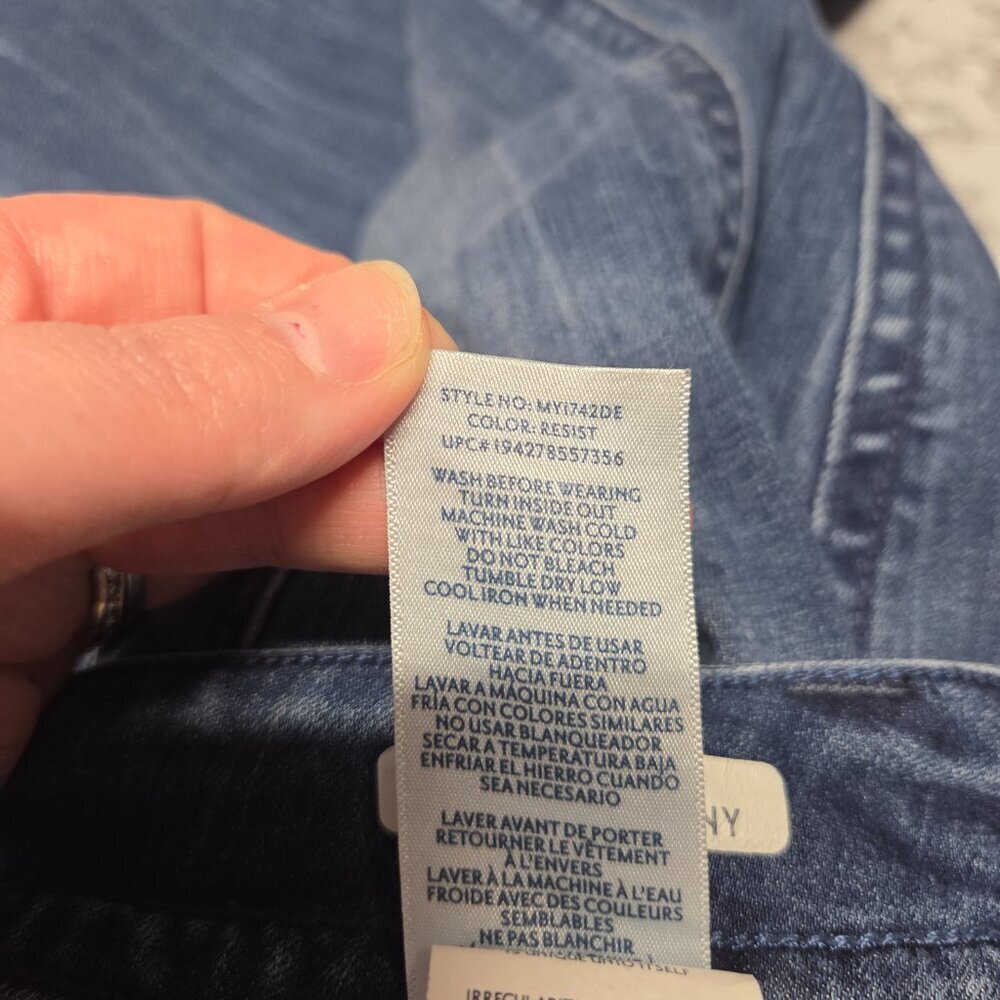 Seven7 Starlette Size 12 Medium Wash Denim Blue Pocket Detail Mid Rise Skinny - Picture 10 of 10